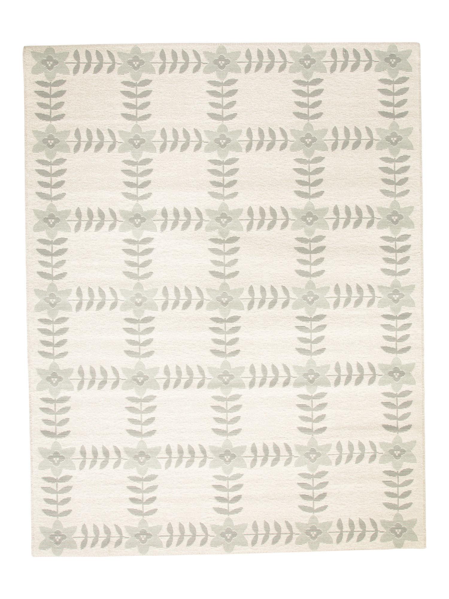 Made In Turkey 5x8 Indoor Outdoor Serena Floral Grid Area Rug | TJ Maxx