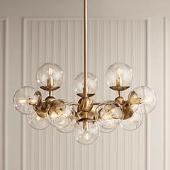 Possini Euro Cosas 27 1/2" Wide Warm Brass 13-Light Pendant | Lamps Plus