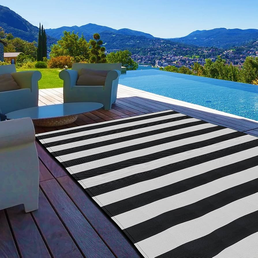 Pcinfuns Plastic Straw Rug,Patio Rugs RV Camping Rug Reversible Mat,6'x9' Large Floor Mat and Rug... | Amazon (US)