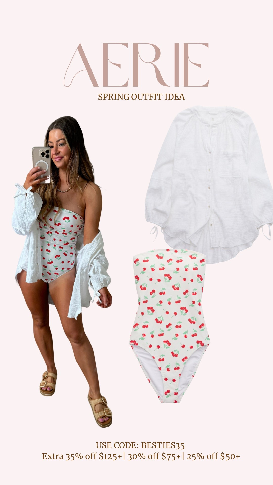 Wearing a medium in swimsuit and a small in the oversized cover up 

USE CODE : BESTIES35 (Extra 35% off $125 + | 30% off $75+ | 25% off $50+)


Aerie haul, Aerie try-on, Aerie review, Aerie new arrivals, Aerie loungewear, Aerie activewear, Aerie leggings, Aerie bras, Aerie swimsuits, Aerie cozy outfits, Aerie spring collection, Aerie fashion haul, Aerie unboxing, Aerie must-haves, Aerie wardrobe staples, affordable Aerie finds, Aerie sale, best Aerie pieces, Aerie outfit ideas, Aerie shopping spree, Aerie comfy clothes.

#LTKSwim #LTKSpringSale #LTKWatchNow

#LTKSpringSale #LTKActive #LTKSeasonal

#LTKSeasonal #LTKSpringSale #LTKSwim
