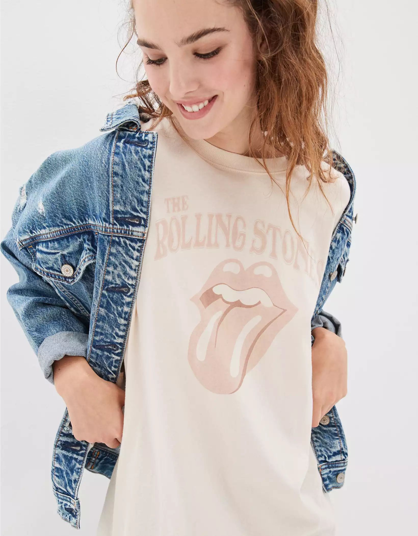 AE Oversized Rolling Stones Graphic Tee | American Eagle Outfitters (US & CA)