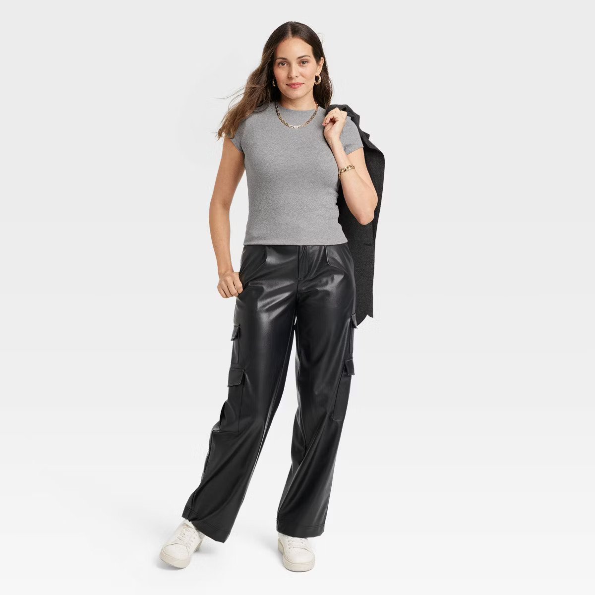 Women's Slim Fit Short Sleeve Ribbed T-Shirt - A New Day™ | Target