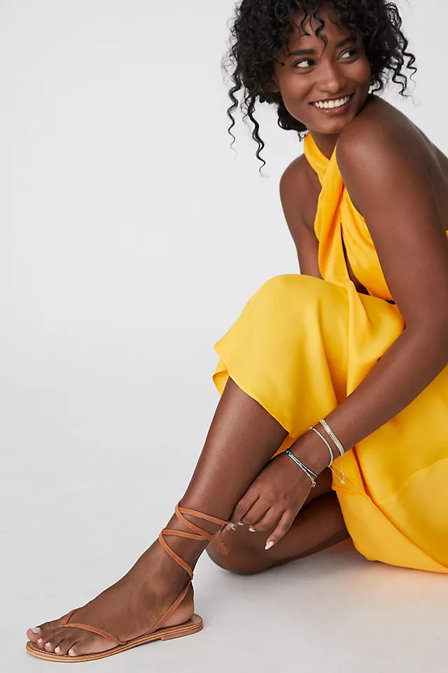 Pilcro Tie-Up Thong Sandals | Anthropologie (US)