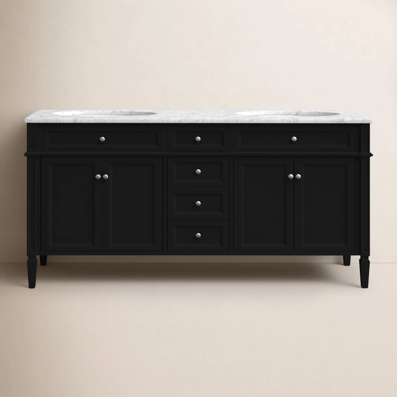 Rivers 72'' Double Bathroom Vanity with Marble Top | Wayfair North America