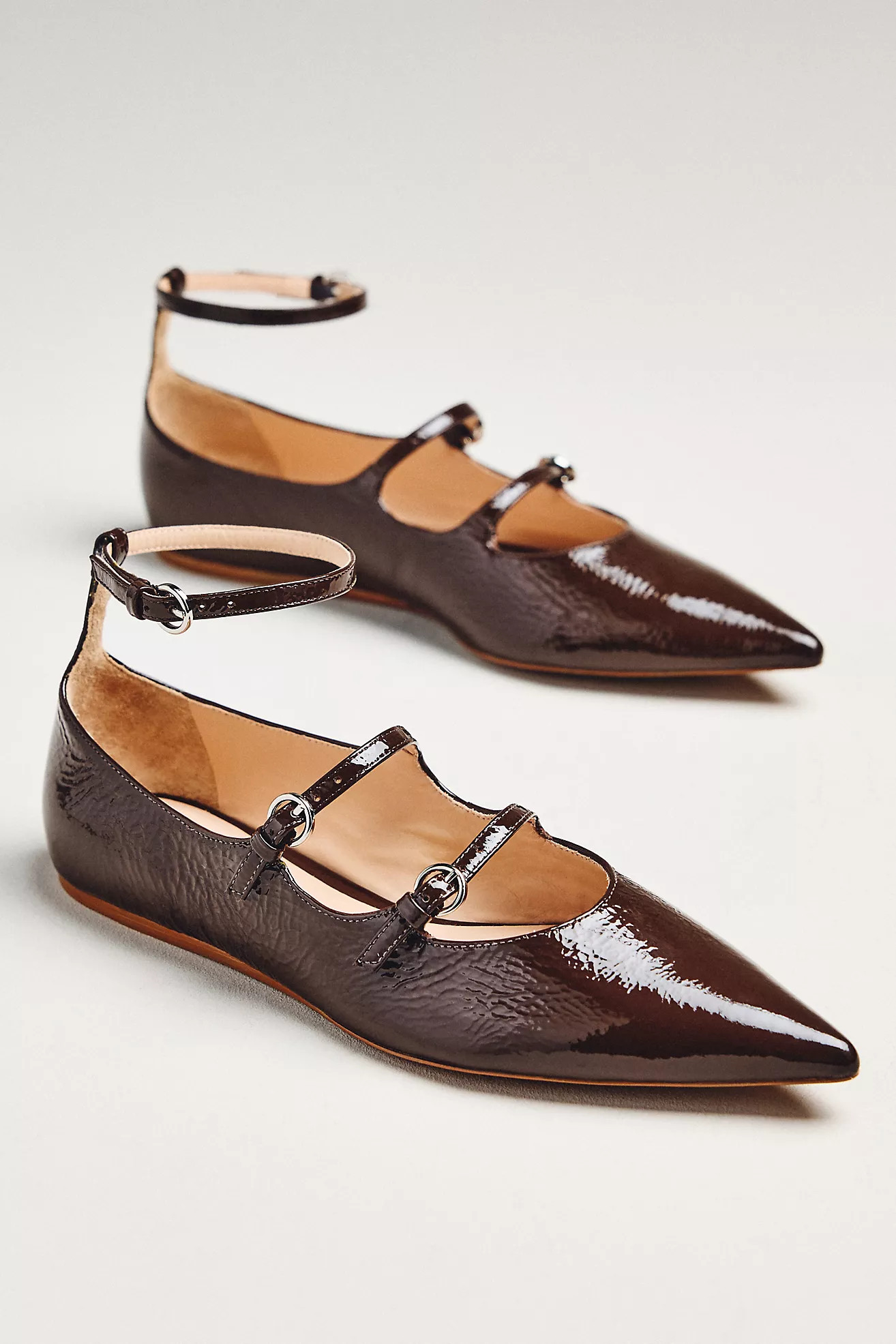 Maeve Triple-Strap Mary Jane Flats | Anthropologie (US)