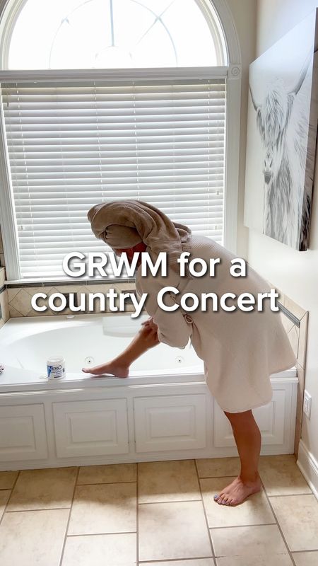 GRWM for a country concert. Size up in the robe! #ootd #countryconcertoutfit 

#LTKStyleTip #LTKVideo #LTKShoeCrush
