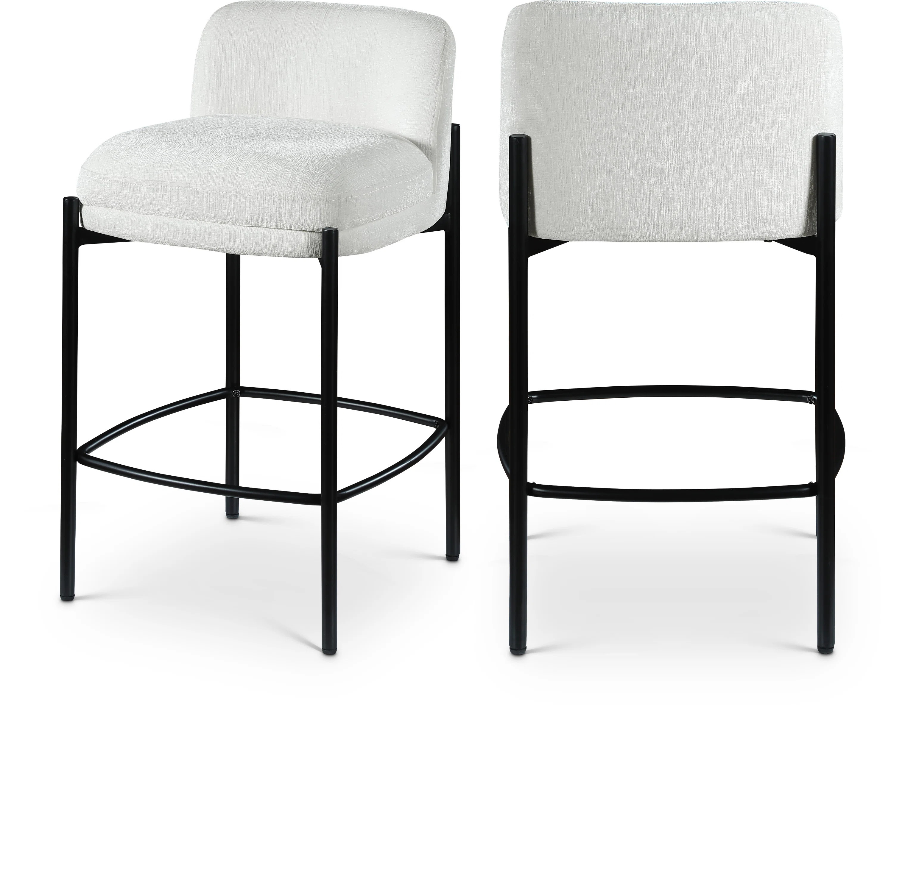 Brixen Upholstered Counter Stool with Metal Frame (Set of 2) | Wayfair North America