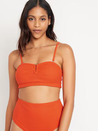 Longline Crochet Bandeau Swim Top | Old Navy (US)