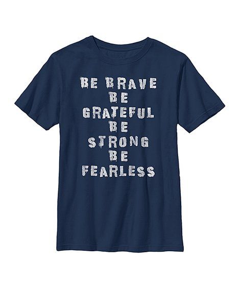 love this productNavy 'Be Brave' Crewneck Tee - Boys | Zulily
