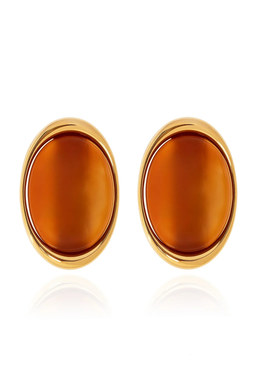 Saint Laurent Carnelian Embellished Earrings | Cettire Global