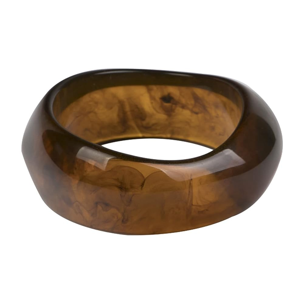 Punk Multiple Color Acrylic Resin Irregular Geometric Bangle Bracelet Tortoiseshell Acetate Mottl... | Amazon (US)