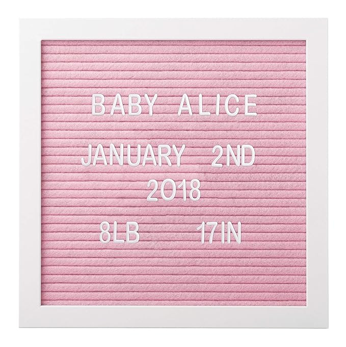 Pearhead Classic Wooden Letterboard, Baby Keepsake Photo Prop | Amazon (US)