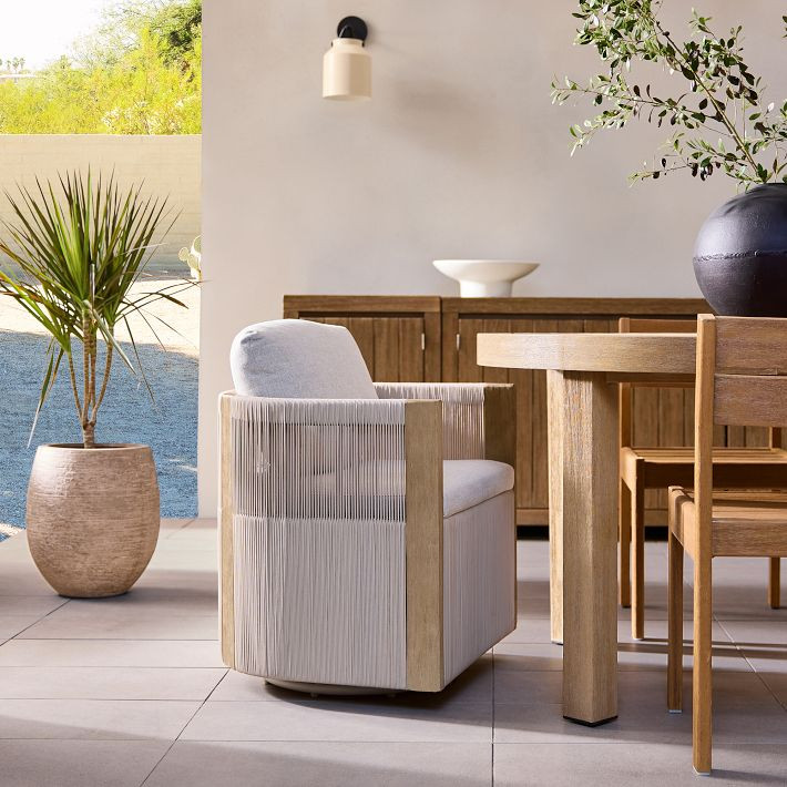 Curved Ficonstone Indoor/Outdoor Planters | West Elm (US)