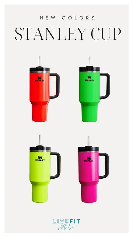 Brighten up your hydration game with the latest neon collection from Stanley! These electric hues are more than just a pop of color; they're a statement. Neon green, electric pink, neon yellow, and neon orange—pick your favorite and make every sip an energetic one. Ready to glow? #StanleyCups #NeonVibes #HydrateInStyle #LTKHealth

#LTKfitness #LTKSeasonal #LTKfindsunder50