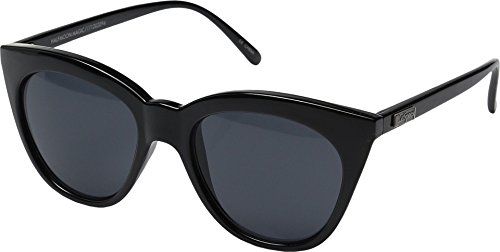 Le Specs Women's Half Moon Magic Sunglasses, Black/Smoke Mono, One Size | Amazon (US)