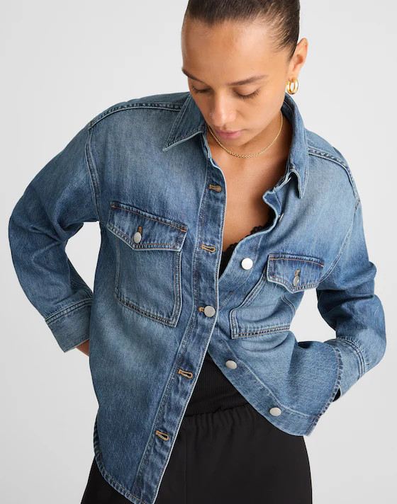 Denim Oversized Shirt-Jacket | Madewell | Madewell