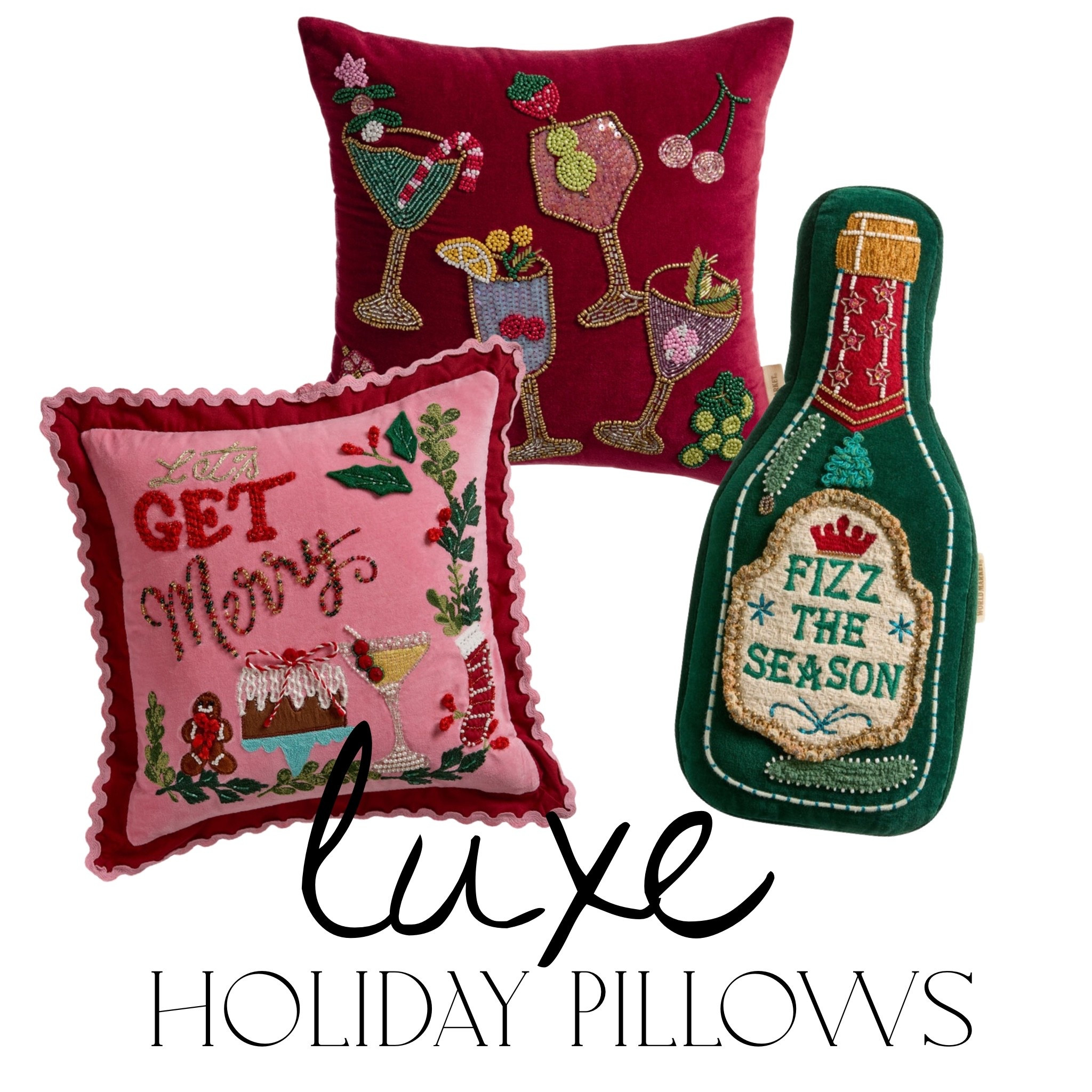 These kitschy throw pillows really completed the warm holiday feel in my living room! I love the luxe velvet fabrics and the eclectic vibe. They’ve even got me embracing some red and green for Christmas! 🎅🏼 ❤️💚🍾

#LTKHome #LTKFindsUnder50 #LTKHoliday