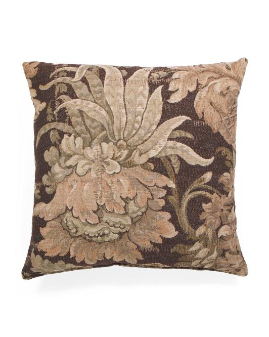 24x24 Forest Song Jacobean Floral Tapestry Oversized Pillow | TJ Maxx