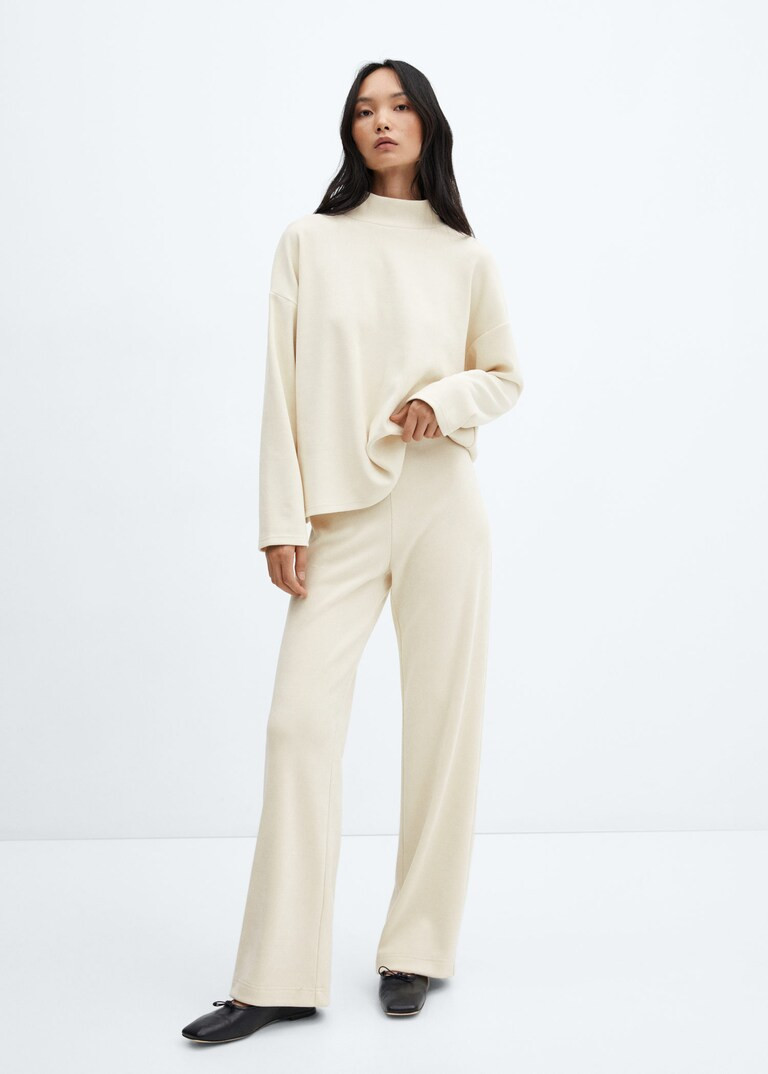 Straight knitted pants -  Women | Mango USA | MANGO (US)