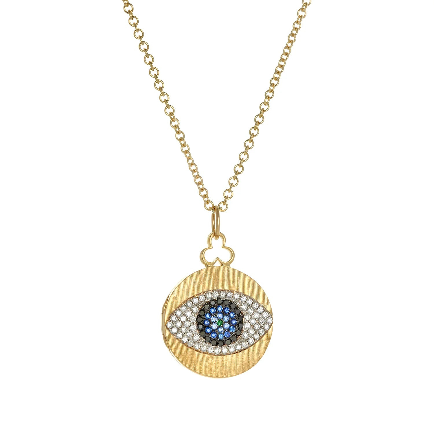 18KY Evil Eye Locket | Susan Saffron Jewelry