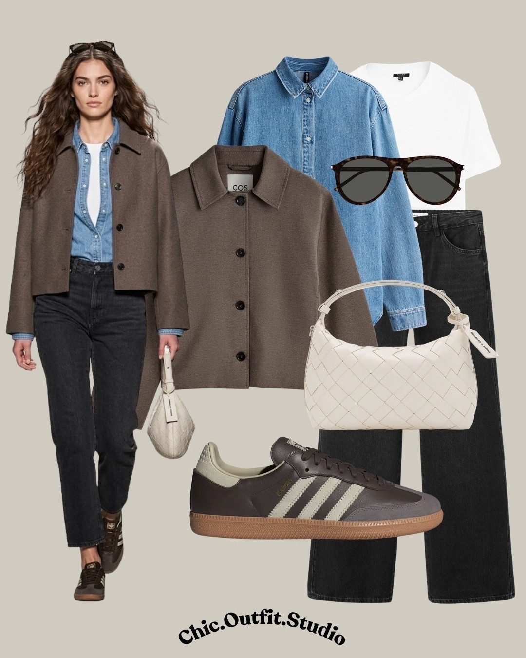 Neutral jacket + black denim
✨A structured neutral jacket layered over a denim shirt and black denim creates a clean, modern spring outfit that feels effortlessly polished. Styled with sneakers and soft neutral accessories, this look is perfect for work-from-café days, casual meetings, city walks, or travel outfits. Easy layering that feels fresh, versatile, and ideal for unpredictable spring weather.
✨Tags: neutral jacket outfit women, black jeans outfit women, spring casual chic outfit, minimalist spring style, European everyday outfit, smart casual outfit women, denim outfit ideas women, transitional weather outfit

#LTKshoes #LTKspring #LTKstyletip