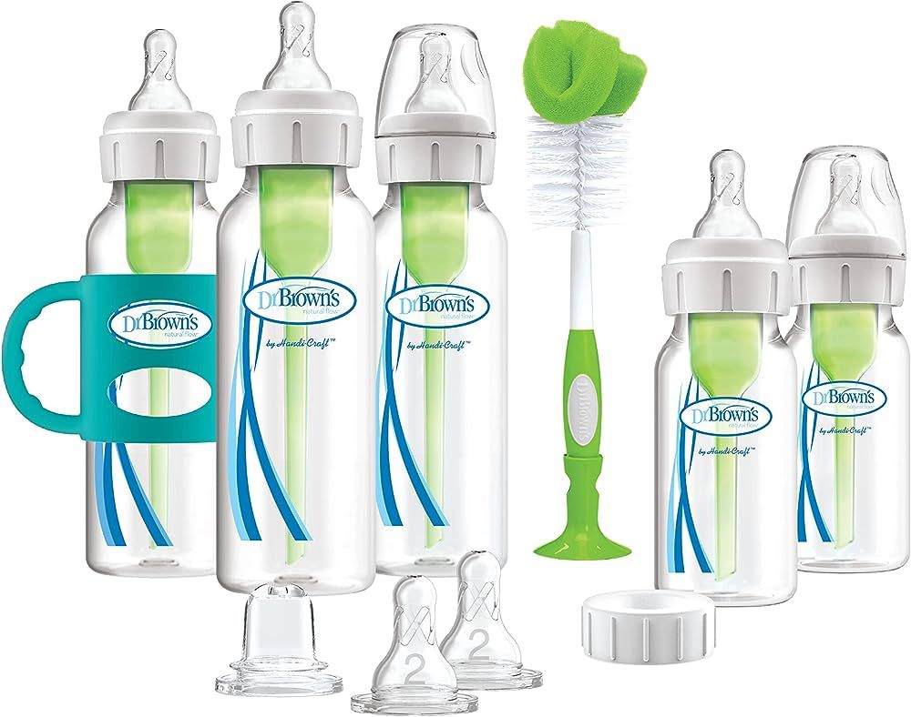 Dr. Brown's Natural Flow® Anti-Colic Options+™ Narrow Bottle to Sippy Gift Set with Soft Silic... | Amazon (US)