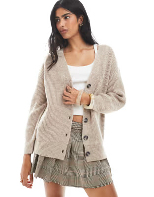 Cotton On everything luxe boxy cardigan in beige | ASOS | ASOS (Global)