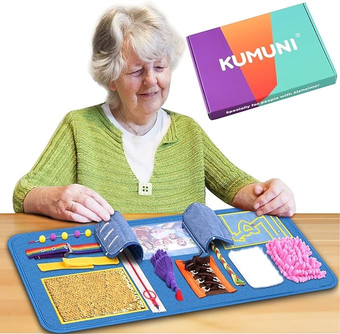 KUMUNI Fidget Blanket, Dementia Activities for Seniors, Alzheimer's Products, Aids in Therapy of ... | Amazon (US)