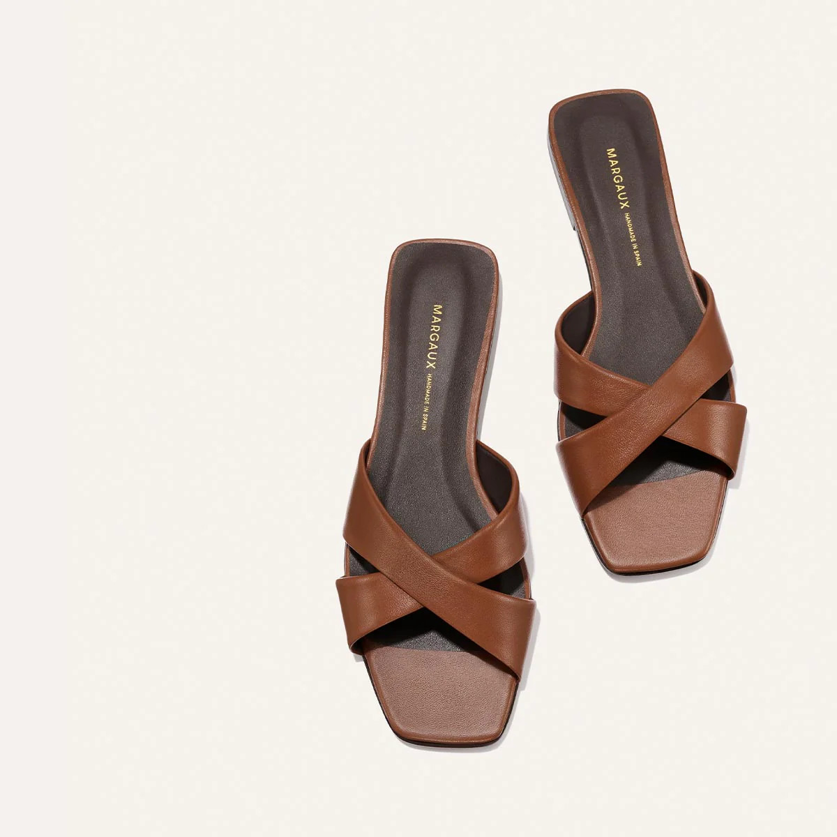 The Selene Flat Sandal - Cognac Nappa | Margaux