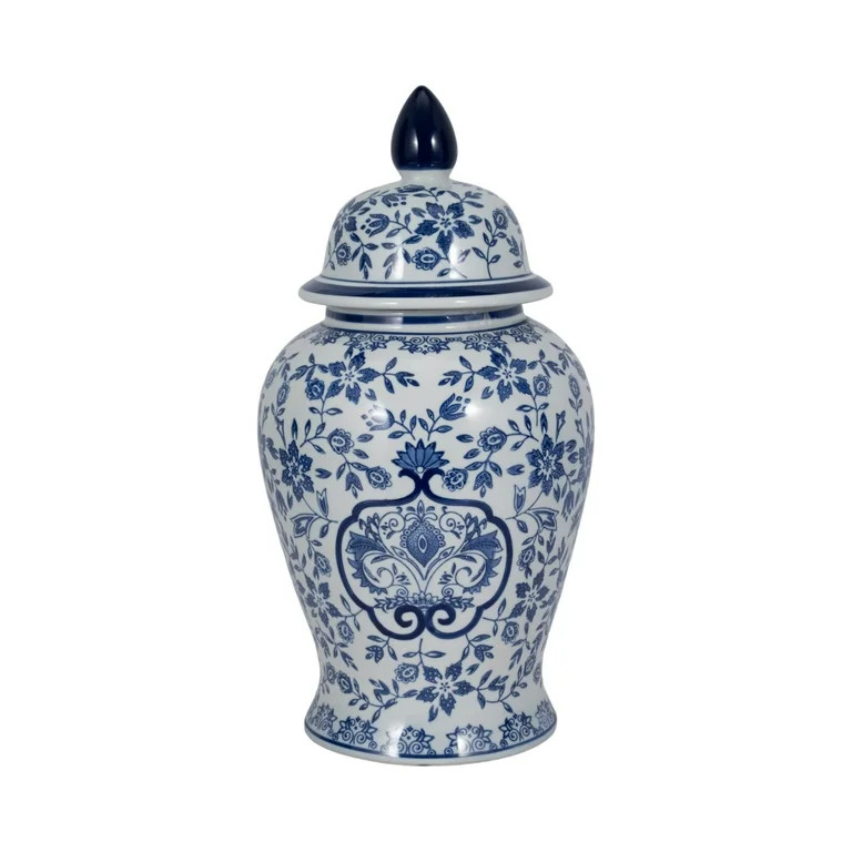 Sagebrook Home Ceramic Temple Jar – Enhance Your Space with Elegant Chinoiserie Charm, Home Dec... | Walmart (US)
