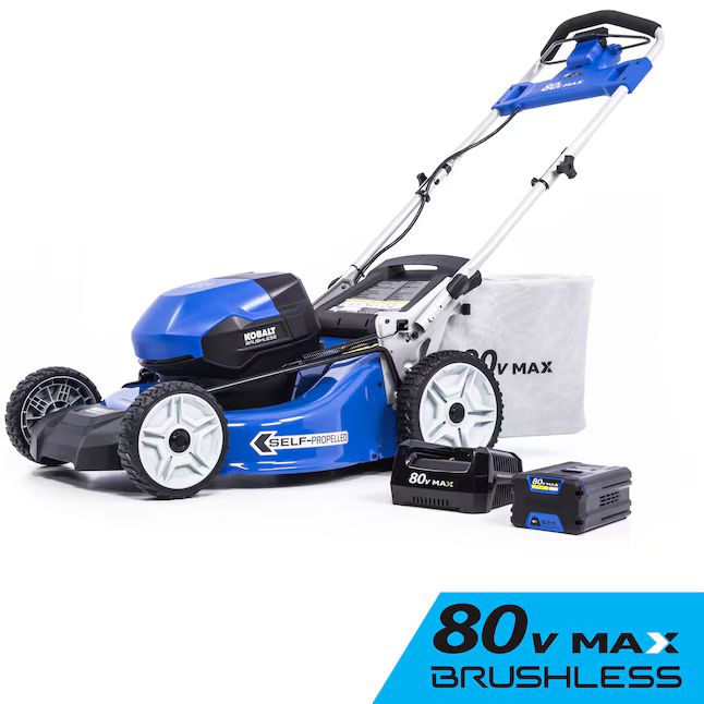 Kobalt 80-volt 21-in Cordless Self-propelled Lawn Mower 6 Ah (1-Battery and Charger Included) | Lowe's