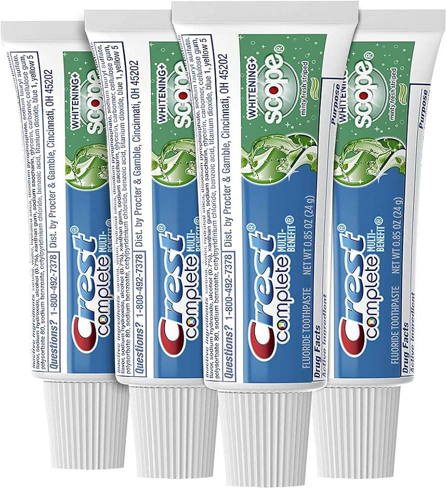 Crest Complete Whitening Scope Minty Toothpaste .85 Oz Travel Size 4 Pack | Amazon (US)