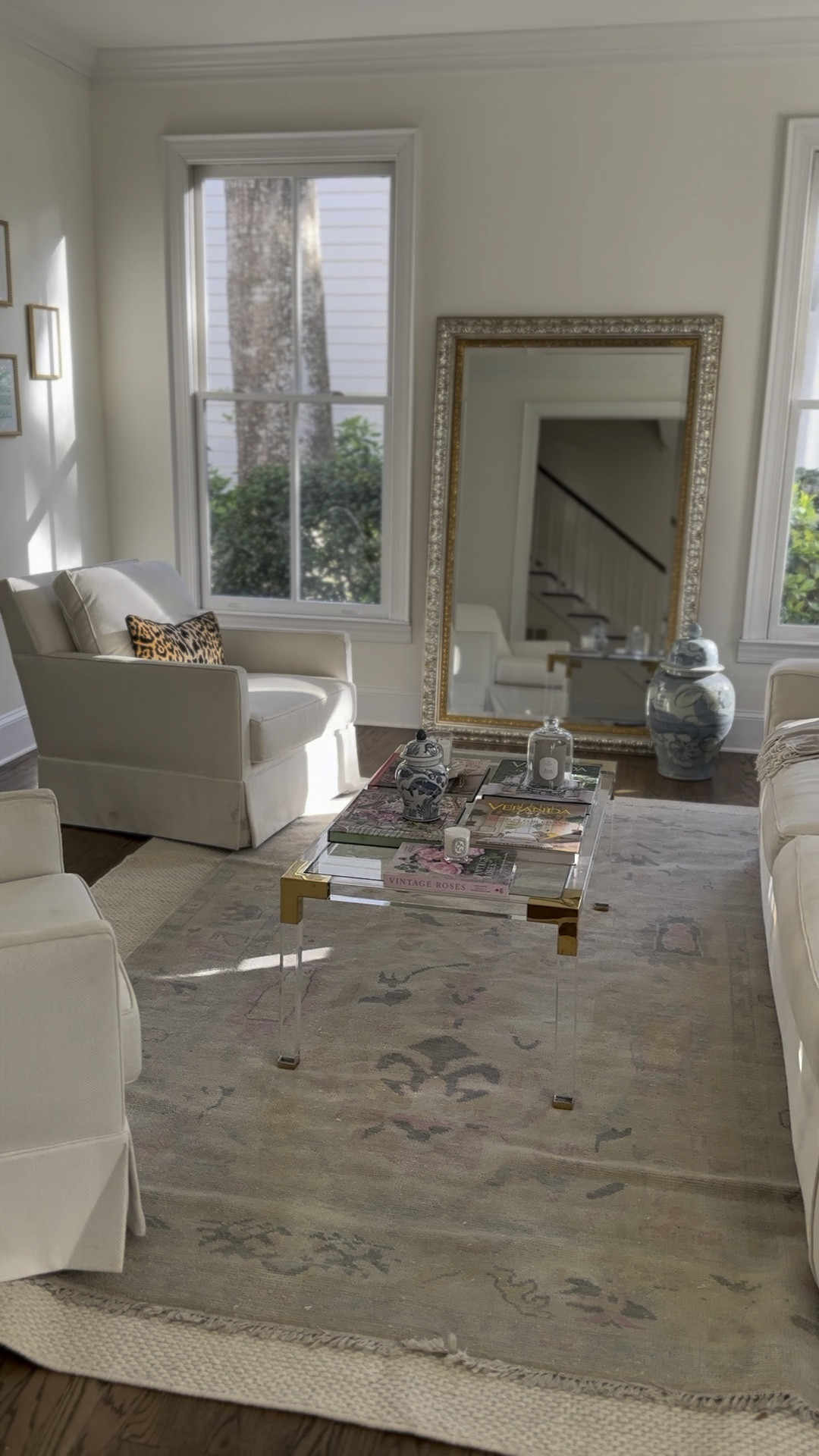 Living Room Decor! These side tables look like Serena & Lily and are under $200. Loving these chairs and couch from One Kings Lane as well. Right now everything on OKL is 25% off! The acrylic table is so fun and feminine 

#LTKsalealert #LTKhome #LTKstyletip