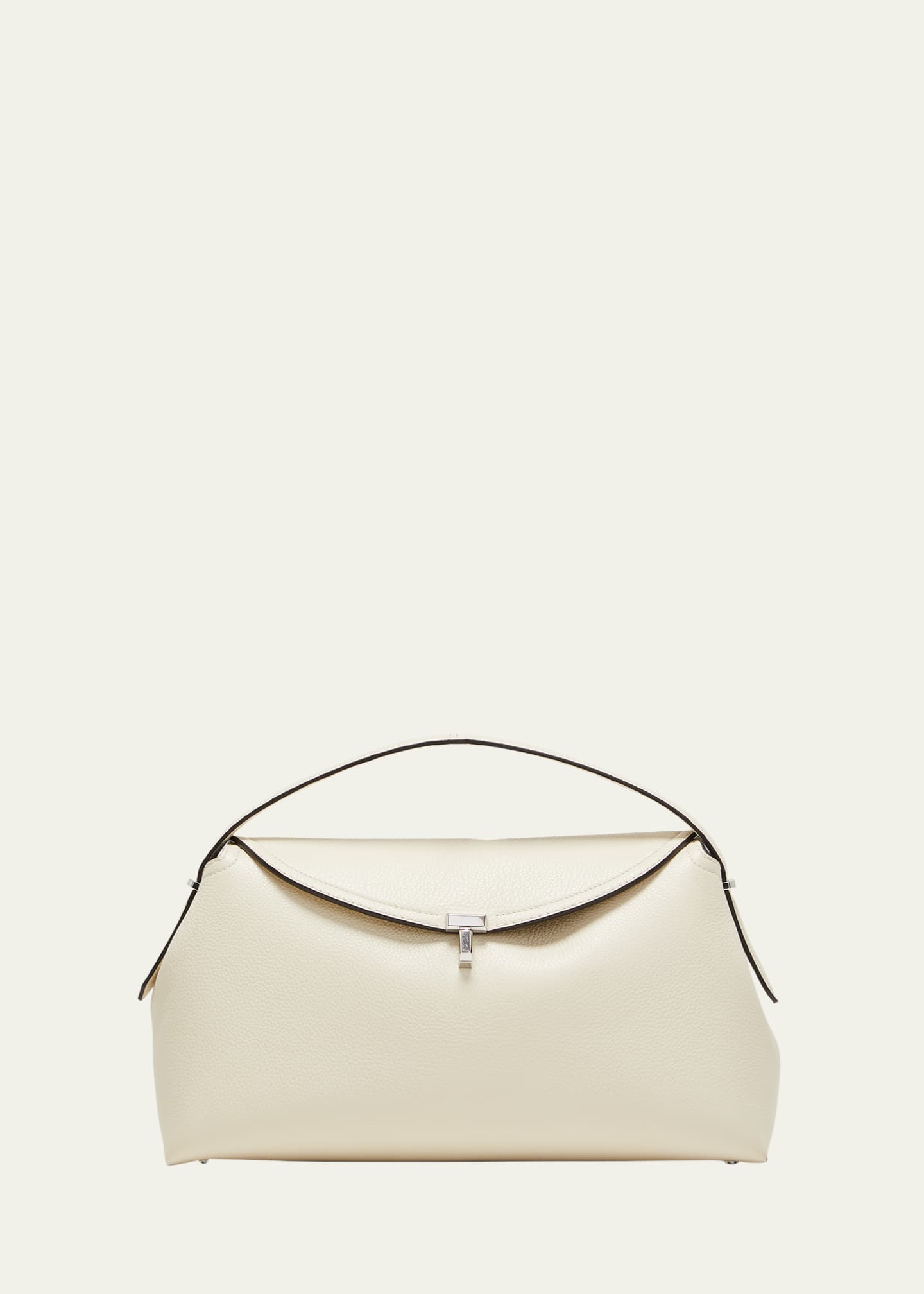 Toteme T-Lock Top Handle Bag in Pebble Grain Leather | Bergdorf Goodman
