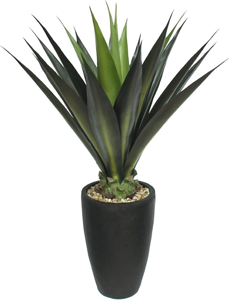 Vintage Home Artificial Faux Fake Vintage Real Touch Plastic 44" Tall Agave in Fiberstone Planter... | Amazon (US)