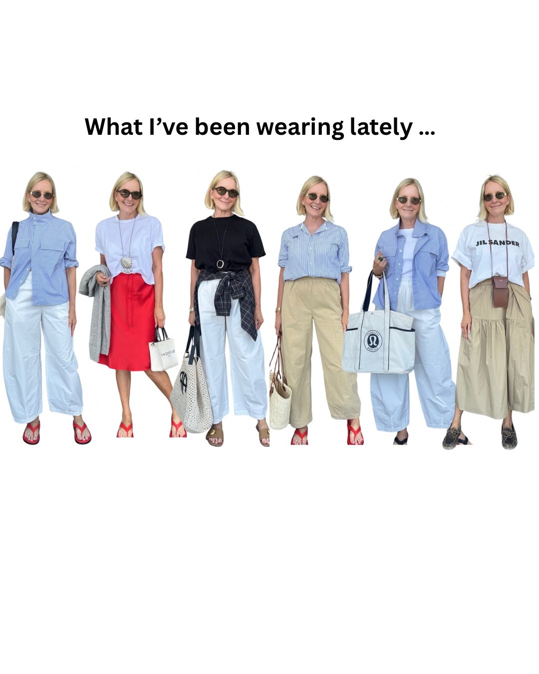 Current living in these pieces, my new little capsule.

I’m wearing size 8 in Assembly Pants, a mix of size 8 & 10 in tees.  Uniqlo always a Medium.  Red skirt size 10 xx 

#LTKaustralia #LTKsummer #LTKover50style