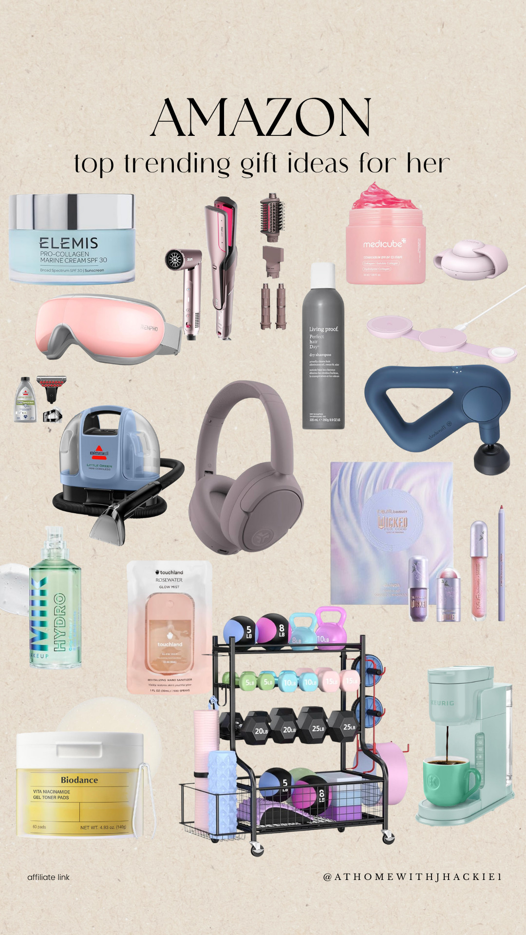 Amazon gifts for her, trending gifts for women, holiday gift ideas for her, amazon beauty gifts, hair tools amazon, medicube cream, living proof dry shampoo, bissell little green, massage gun amazon, wireless headphones for women, home gym gift ideas, skincare gifts amazon, amazon christmas gifts for her, gifts she will love 

 #LTKCyberWeek 

#LTKGiftGuide #LTKHoliday