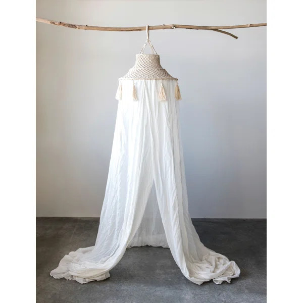 Rutledge Cotton Macramé Bed Canopy | Wayfair North America