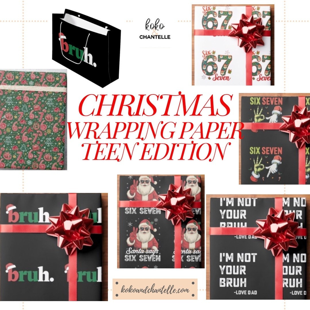 Christmas wrapping paper teen edition! 6-7, bruh!

#LTKGiftGuide #LTKHoliday #LTKKids
