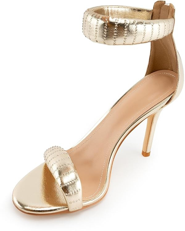 heelchic Stiletto High Heel for Women, Heeled Sandals with Ankle Strap, Open Toe Sandals with Zip... | Amazon (US)