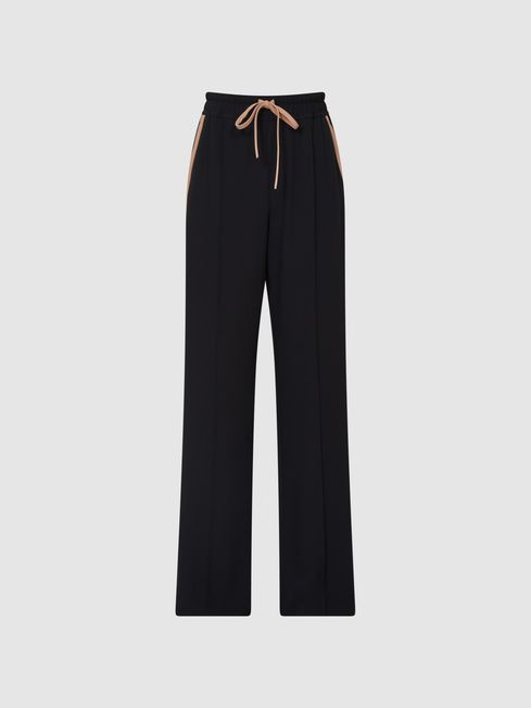 Wide Leg Side Stripe Trousers | Reiss (UK)