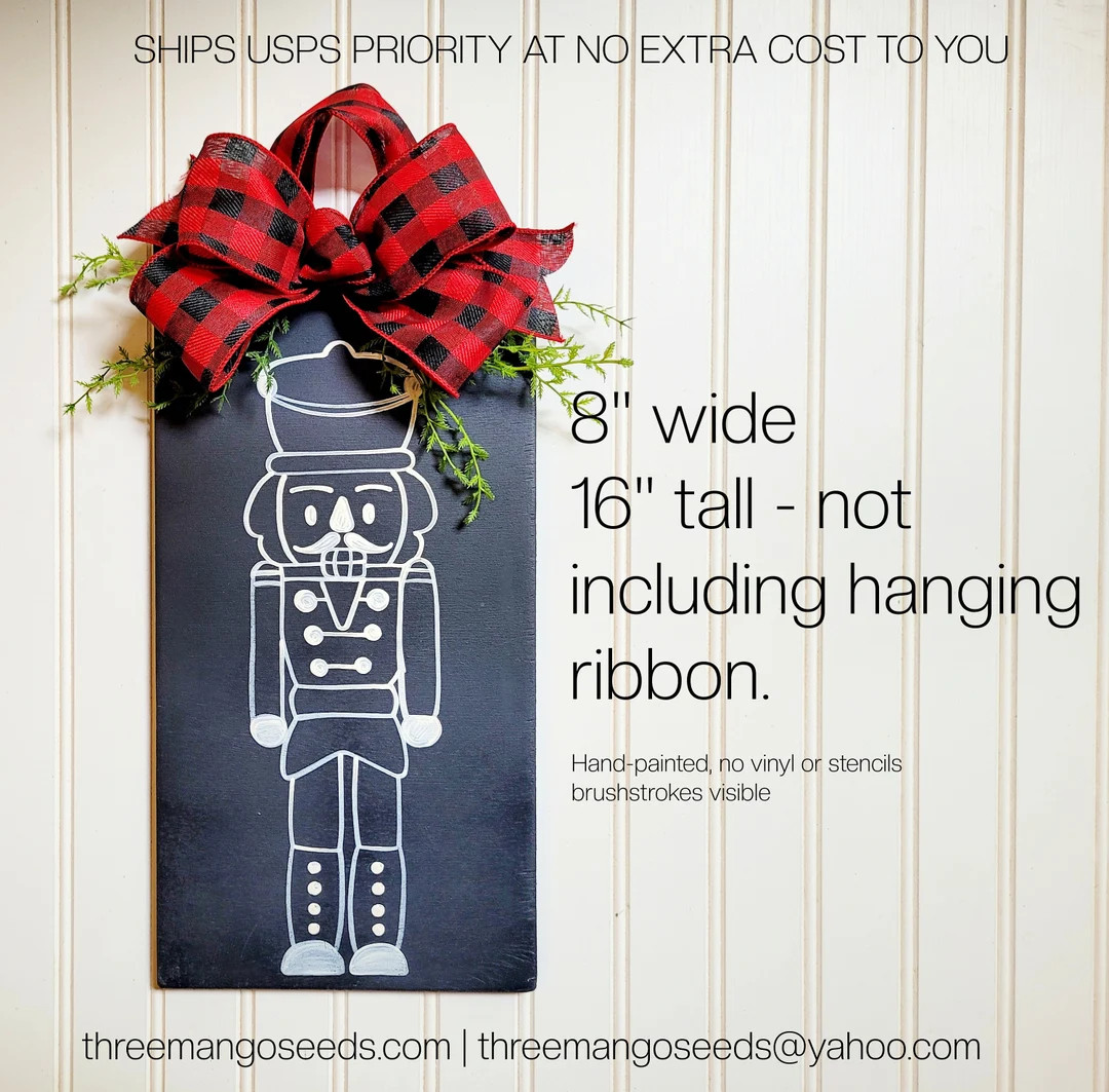 Front Door Decor  Nutcracker Front Door Wreath  Door Hanger - Etsy | Etsy (US)