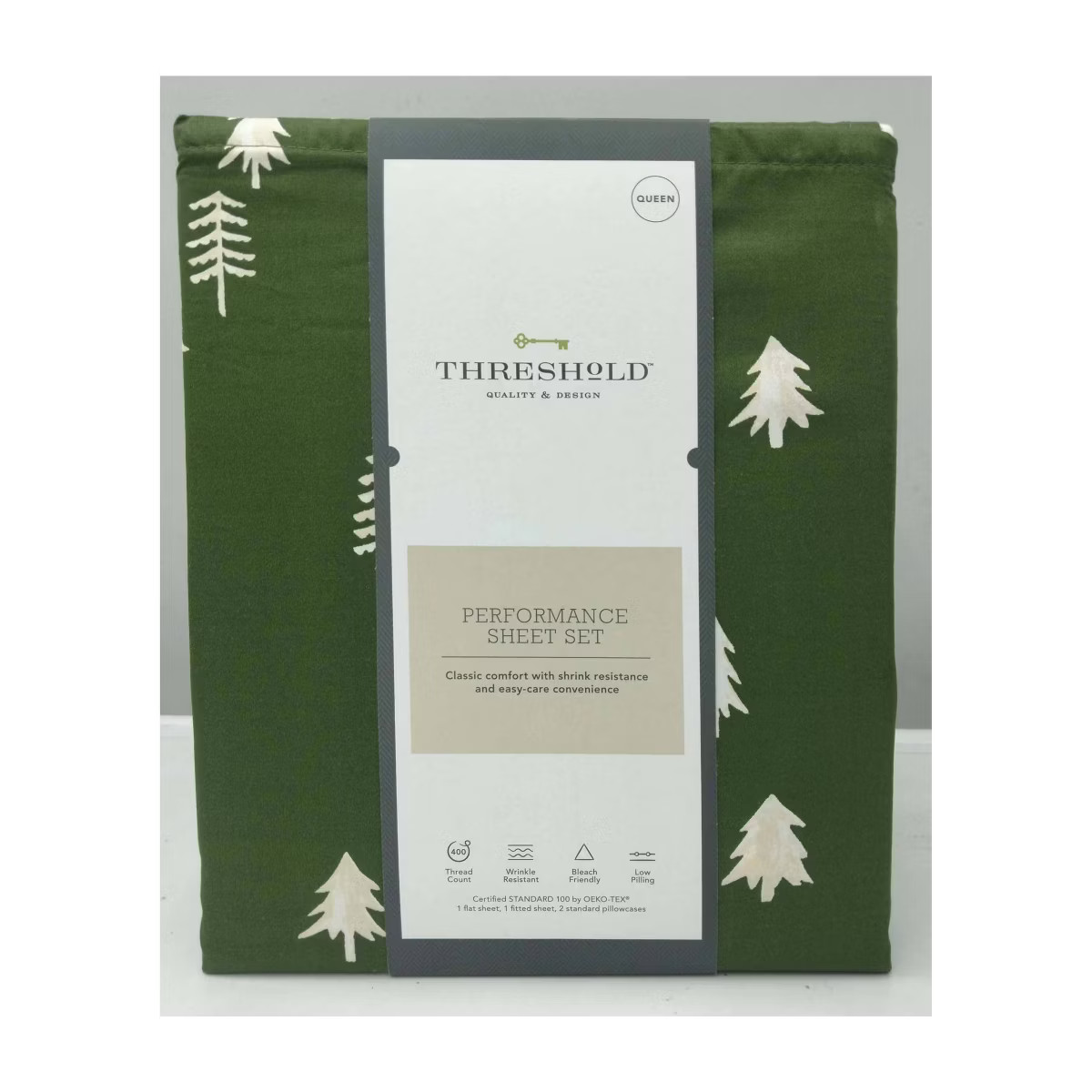 Full 400 Thread Count Holiday Performance Sheet Set Tree - Threshold™ | Target