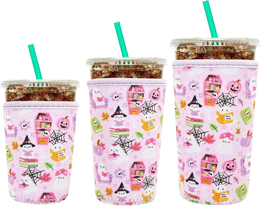 YR Reusable Neoprene Insulator Sleeve for Iced Coffee Cups, 3 Pack Coffee Coolies sleeves for Ice... | Amazon (US)