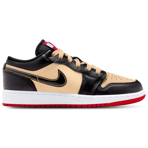 Jordan Boys Jordan AJ 1 Fund Low - Boys' Grade School Basketball Shoes Sesame/Fire Red/Black Size 05.0 | Foot Locker (US)