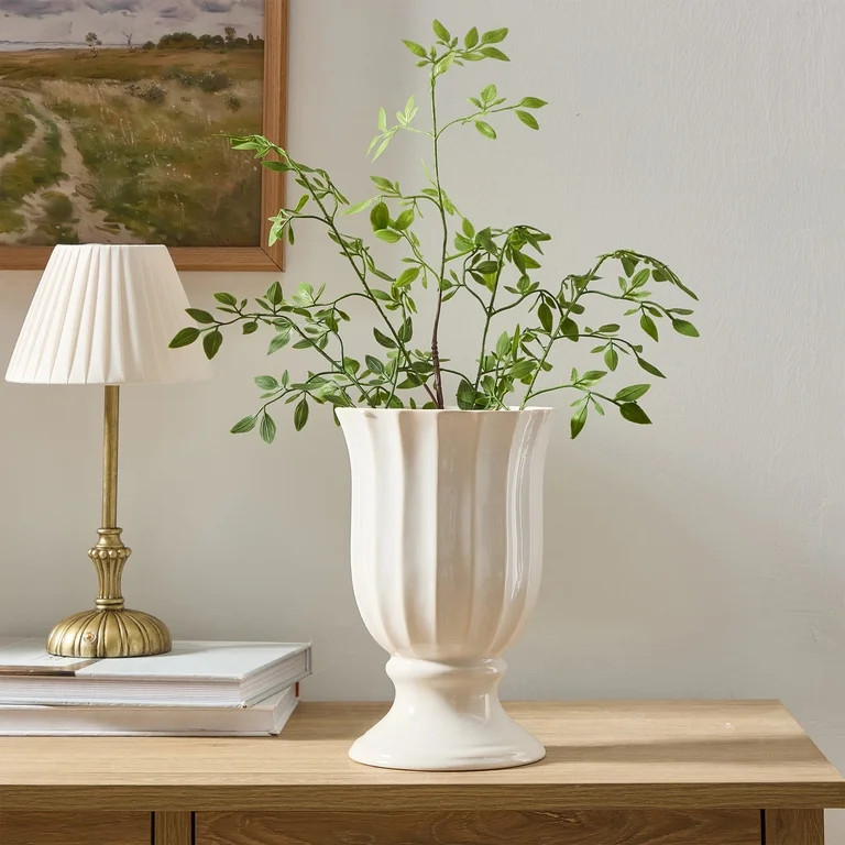 My Texas House 10" White Ceramic Planter Ceramic Vase | Walmart (US)