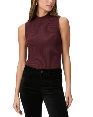 PAIGE Fidelia Ribbed Mock Neck Tank | Bloomingdale's Women | Bloomingdale's (AU)