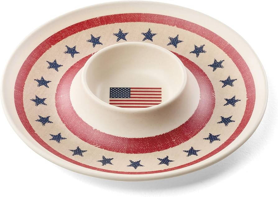 Oneida Kitchen And Dining, Vintage Americana Chip 'n Dip Tray, Melamine Material, Serving Tray, D... | Amazon (US)