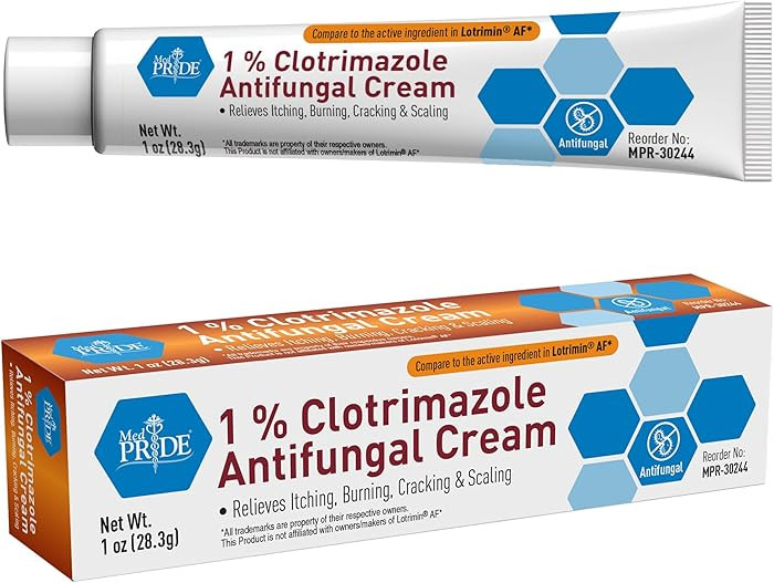 MED PRIDE 1% Clotrimazole Antifungal Cream 1oz- Fungus Skin Care Treatment with - Jock Itch Body ... | Amazon (US)