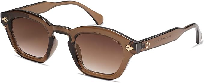 Retro Square Sunglasses for Women Mens Small Rectangle Sunnies AP3680 | Amazon (US)